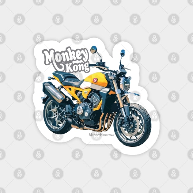 Honda CB1000R Monkey Kong 19 yellow, s Sticker by MessyHighway